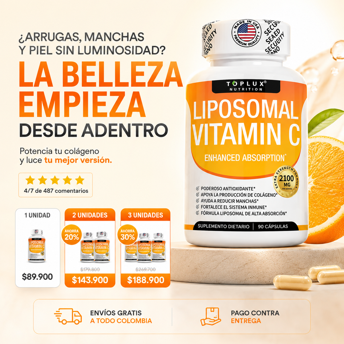 Vitamina C Ultra ™ LIPOSOMAL 2100 MG