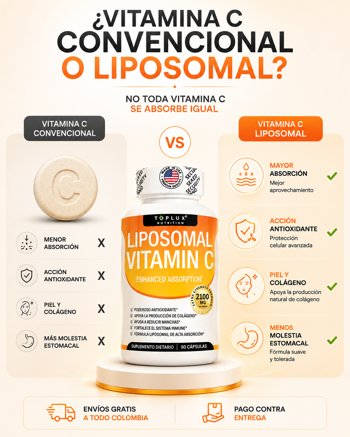 Vitamina C Ultra ™ LIPOSOMAL 2100 MG